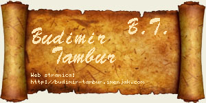Budimir Tambur vizit kartica